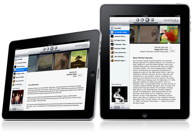 NPR, Pandora ready for iPad