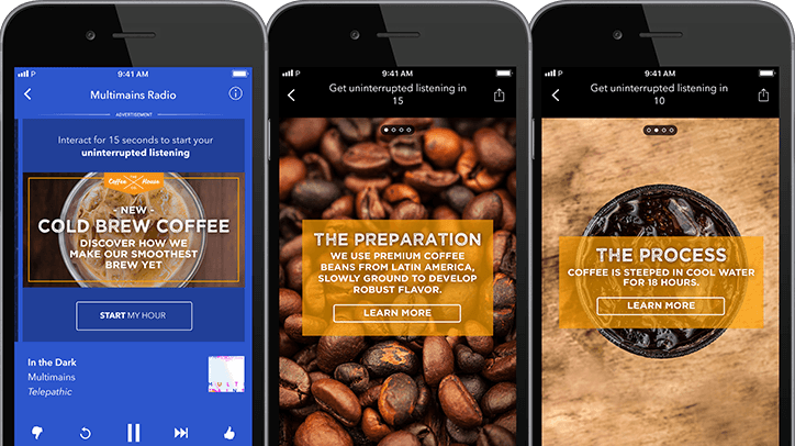 MOBILE SPONSORED LISTENING RICH MEDIA CAROUSEL TEMPLATE